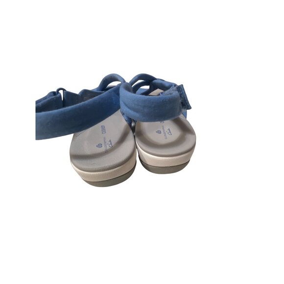 Clarks Womens Blue Slingback Sandals Size 9 Cushion Soft Lightweight Comfort Sty - Picture 4 of 7